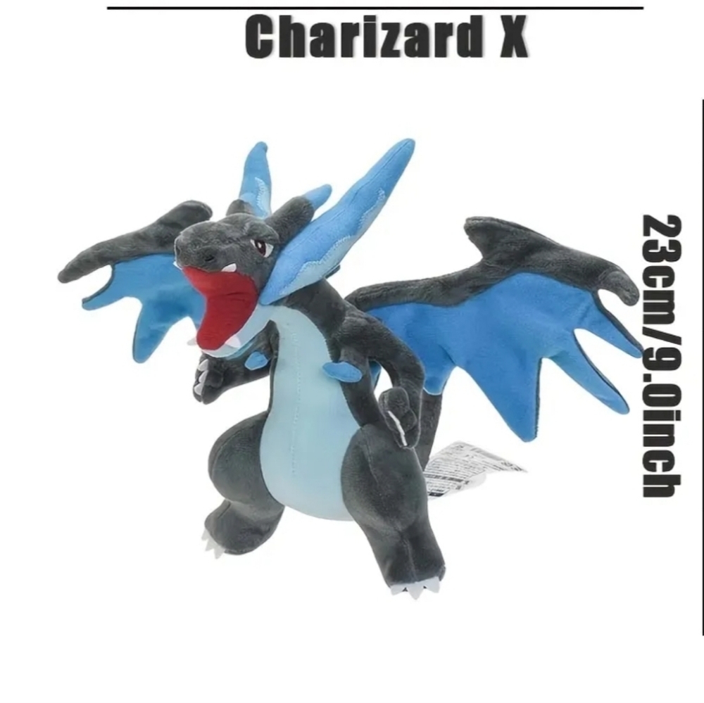 pokemon charizard x mega evolution plush toy